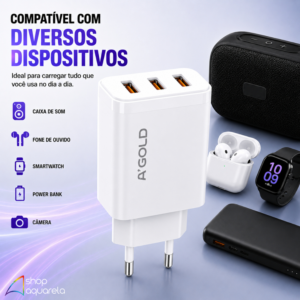 Kit Fonte Carregador Cabo Para Celular iPhone Android Tipo C V8 Turbo · foto 2