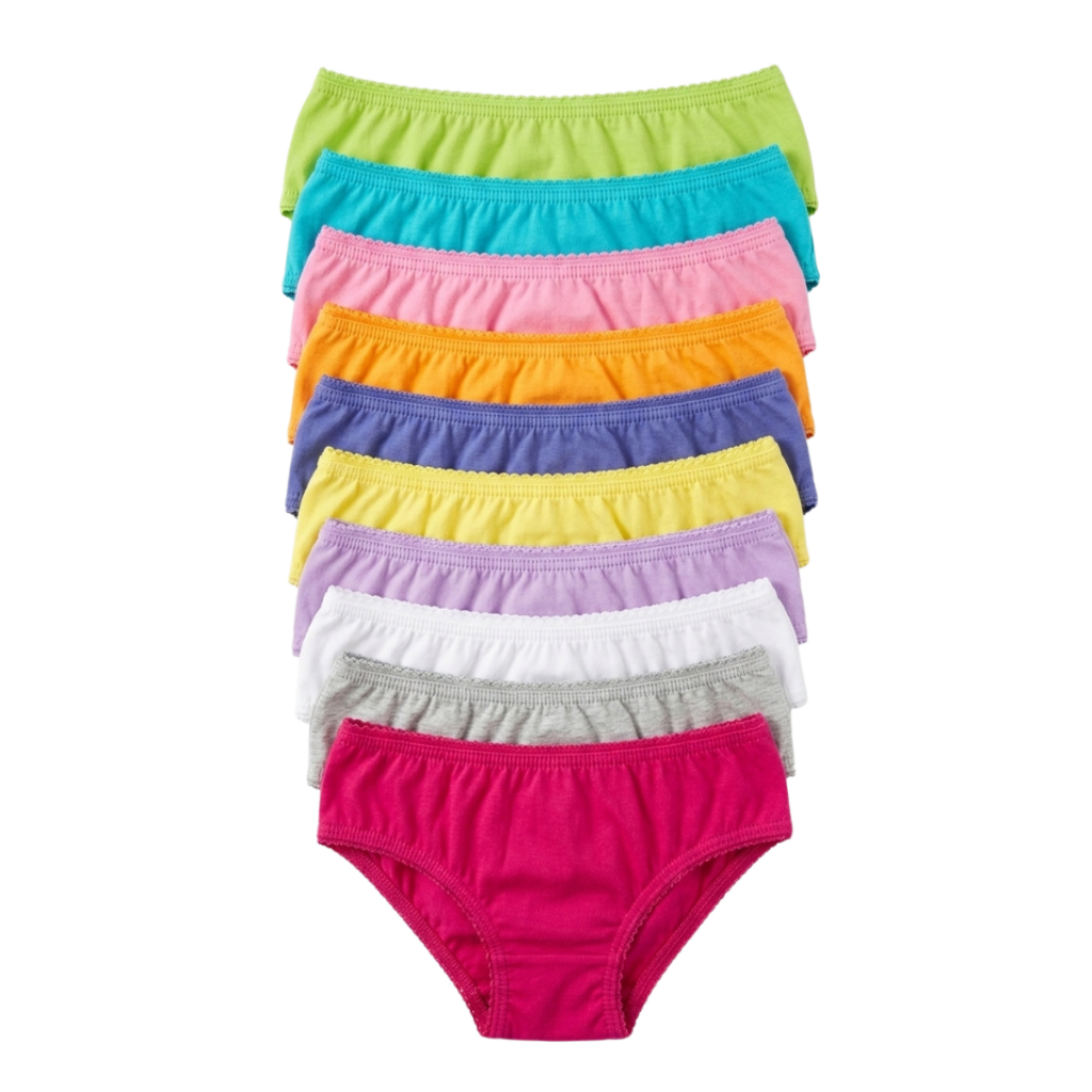 Calcinha Infantil Menina 100% Algodão Macia com Forro Cores Sortidas Confortável P M G GG