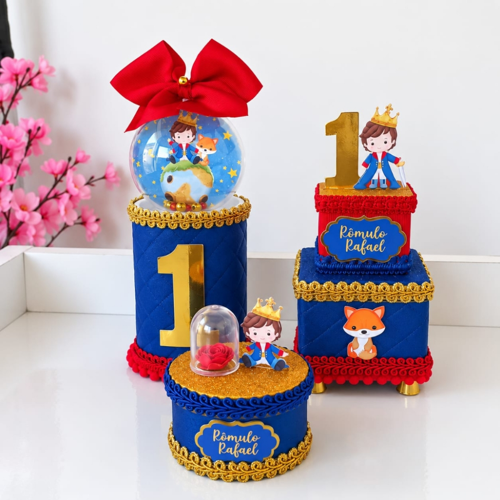 Lembrancinha Personalizada Luxo Fim De Aniversario Pequeno Príncipe 5/10/15 Cofrinhos Caixinhas