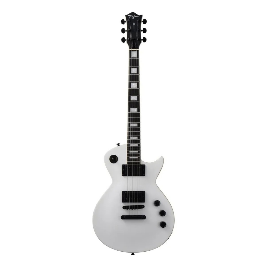 Guitarra Tagima Almach Whs white satin Les Paul Escala Escura 22 Trastes
