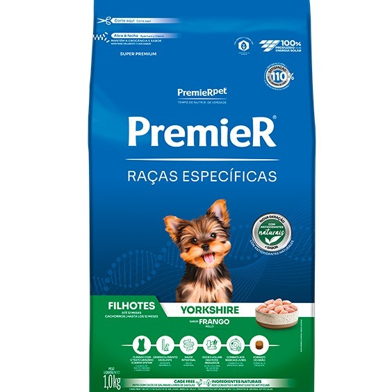 Premier Raças Específicas Yorkshire Filhotes Frango 1 Kg