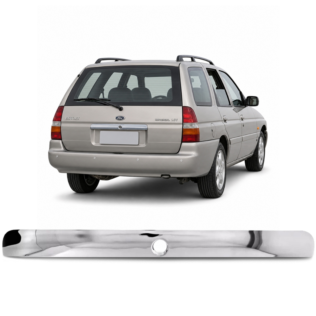 Moldura Friso Cromado Escort 1997 a 2003 Perua Sw Tampa Traseira Porta Malas