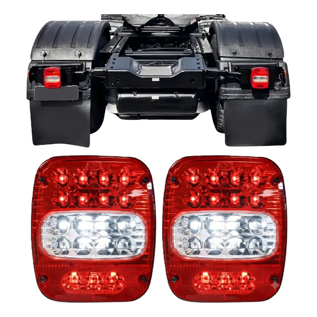 LANTERNA DE LED CAMINHÃO FORD CARGO VW TROLLER MB MARMITÃO UNIVERSAL