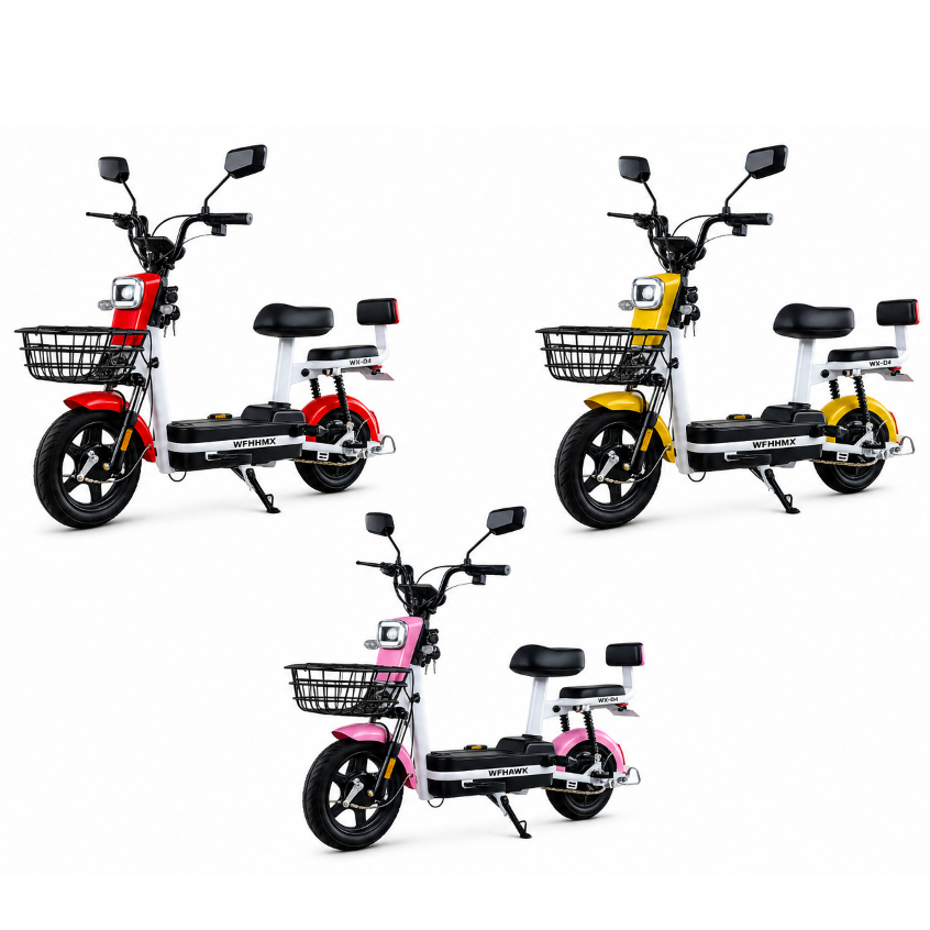 Bicicleta Scooter Eletrica Wx-04 Wehawk 450w Bat 48v 12ah Não Precisa de CNH e Placa C/ Alarme 2 Lugares