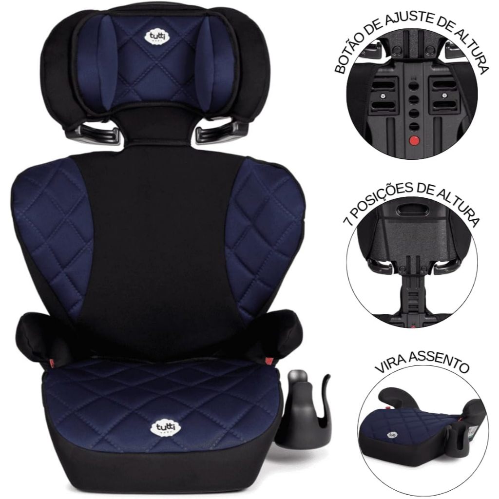 Cadeirinha Infantil Bebê para Carro Triton II Tutti Baby nas cores Rosa, Azul e Cinza
