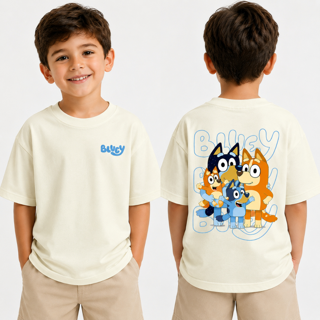 CAMISETA INFANTIL UNISEX BLUEY BINGO PERSONAGEM FOFA DELICADA MENINO MENINA CONFORTAVEL 100%ALGODAO DESENHO ESTILOSA