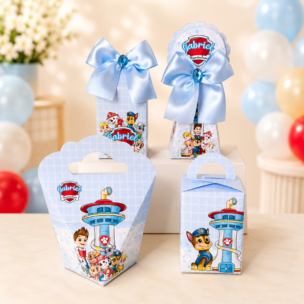 Personalizados Patrulha Canina - KIT FESTA - CAIXINHAS PERSONALIZADAS - ANIVERSÁRIO - LEMBRANCINHAS