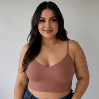 Top Feminino Plus Size com Bojo – Alça Fina, Confortável e Elegante