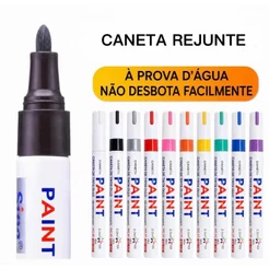 Caneta Paint Original Reparadora Pintura Automotiva Permanente Tira Riscos Carro Moto Retoque de Placa Tênis Pneus