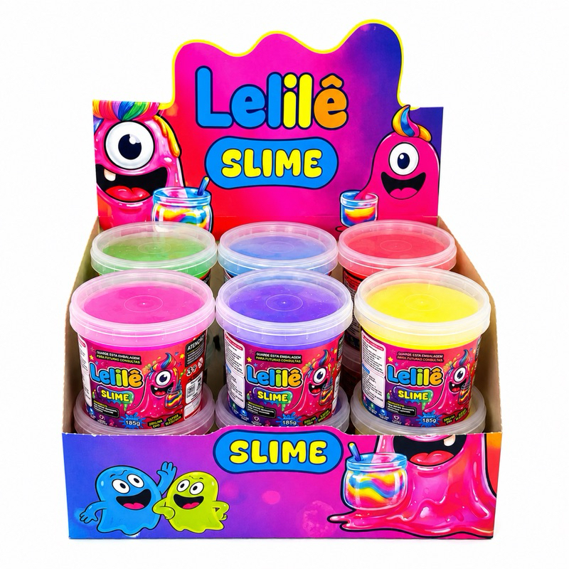 SLIME GLITTER 12 UNIDADES 180 G - MUITO BRILHO, VALOR ATACADO, PROMOÇÃO.