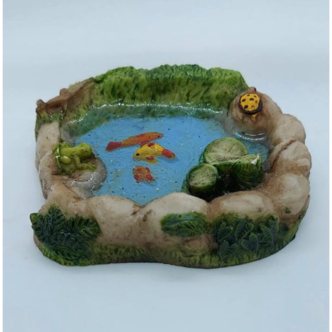 Lago miniatura de resina para terrário e mini jardim - lindo enfeite/ mimo
