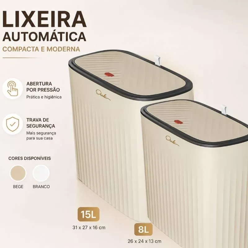 Lixeira Click 15L e 8L