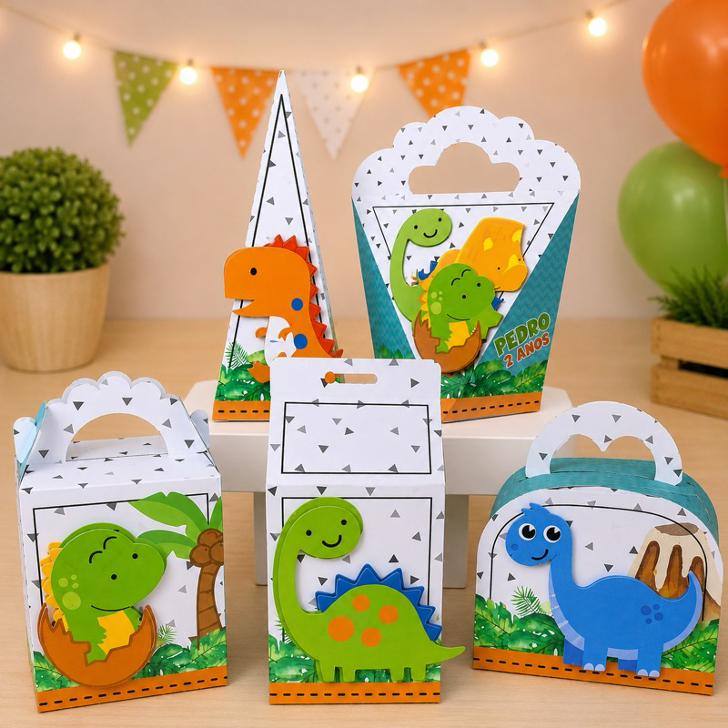 Caixas Personalizadas Dinossauro Baby, Dino Baby - Lembrancinha para Festa Infantil - Aniversário