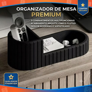 Lançamento Organizador de Mesa  Ripado Moderno Porta Caneta, Chaves, Controle para Escritório Recepção Sala de Estar