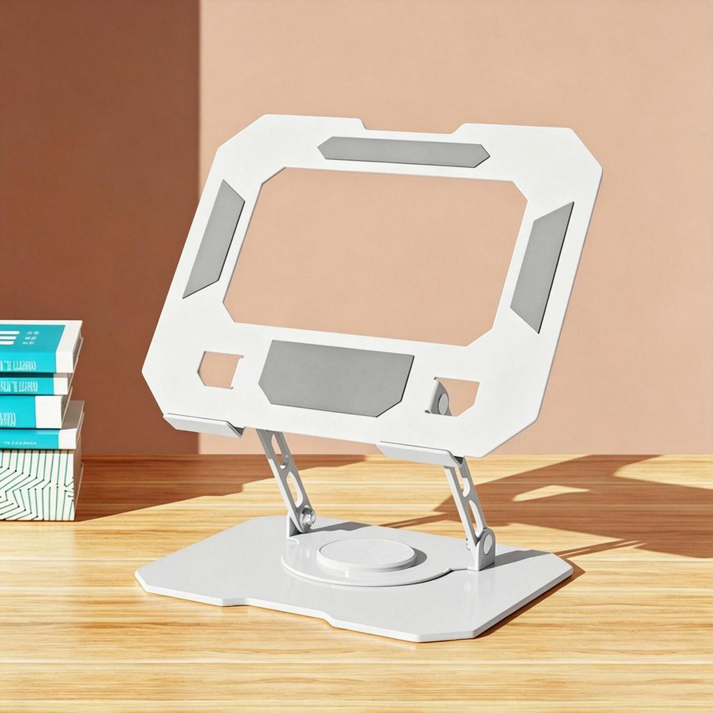 Suporte de Alumínio 10 Ate 17 Dobrável Ajustável Rotacionável 360° Para iPad Notebook