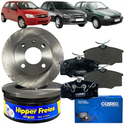 Kit Disco Freio Dianteiro Pastilha Corsa Celta 1993 2016