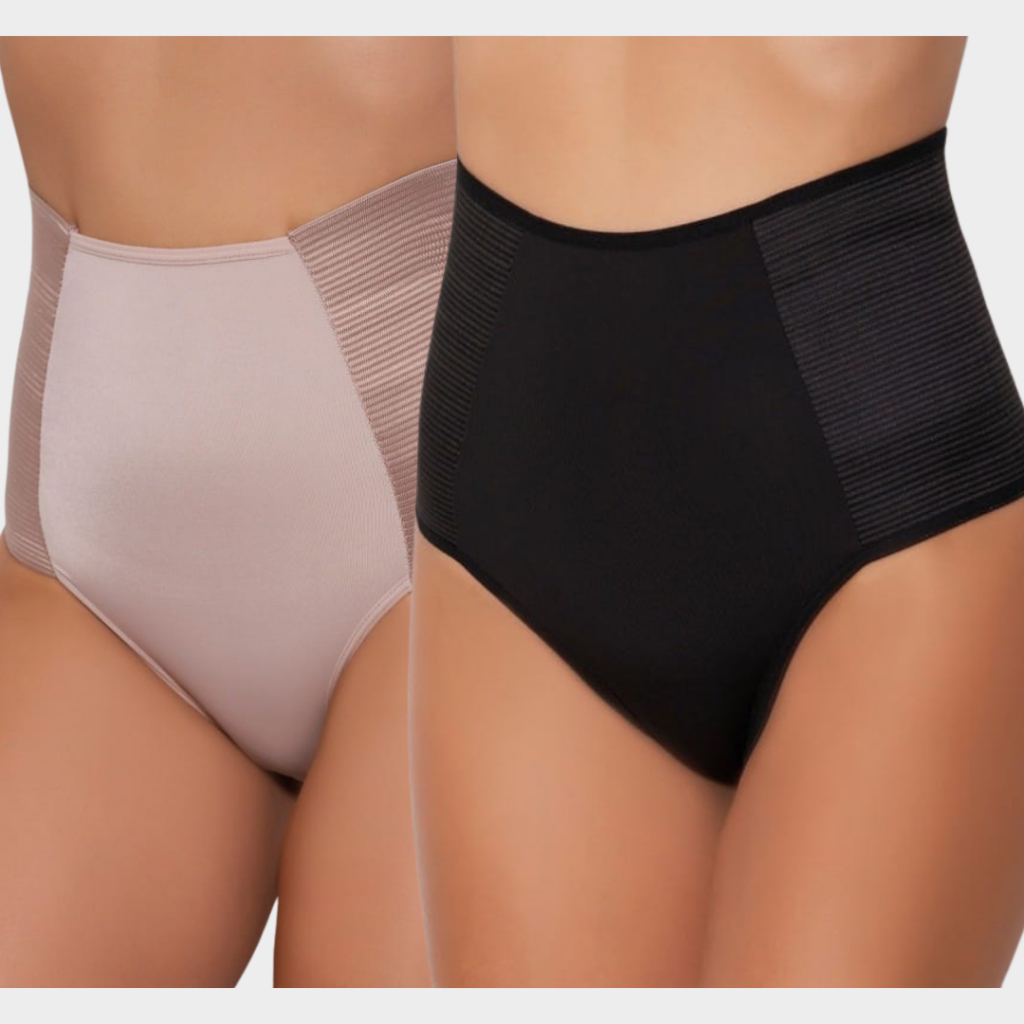Kit 2 Cinta Calcinha Modeladora Plus Size Pós Parto Maternidade Alta Pressão - Cinta18