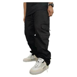 calça cargo sarja ou jeans masculino feminino larga 6 bolsos skate e outras cores calça cargo sarja
