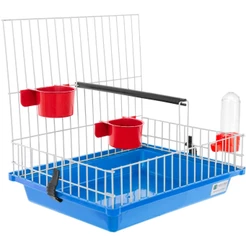 Poleiro Com Bandeja Para Calopsita Aves Pássaros Completo Com Acessórios Comedouro Bebedouro