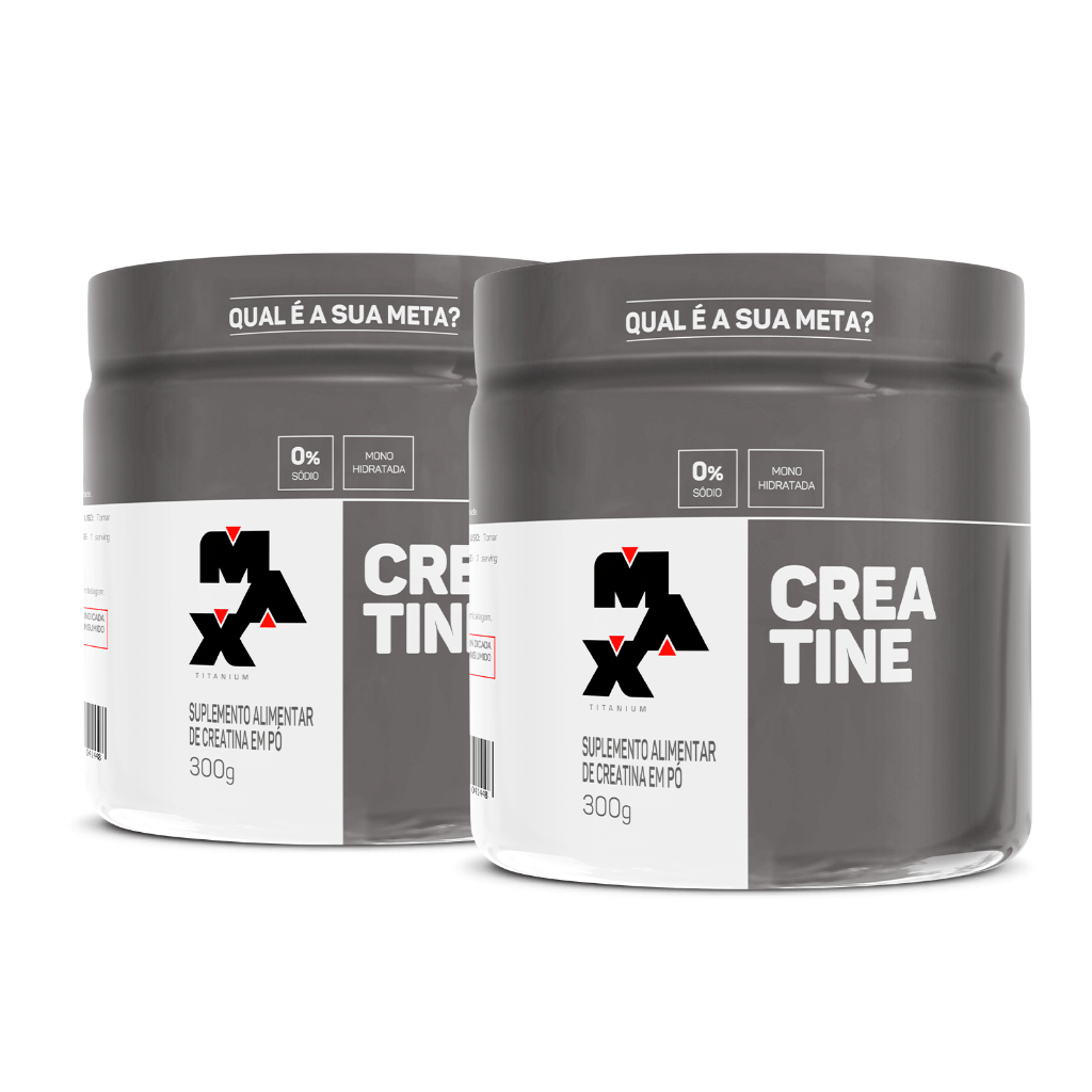 Kit 2x Creatina Max Titanium 300g 100% Pura Monohidratada Creatine Original