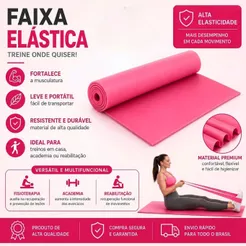 Faixa Elástica Thera Band 1,5m 0,35mm Dufit Para Treino Exercícios Musculação Pilates Fisioterapia Academia