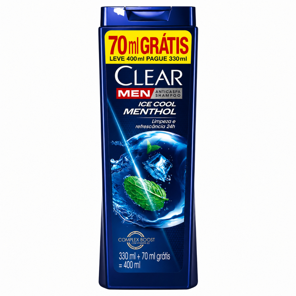 Shampoo Clear Men Anticaspa Ice Cool Menthol Com 400ml