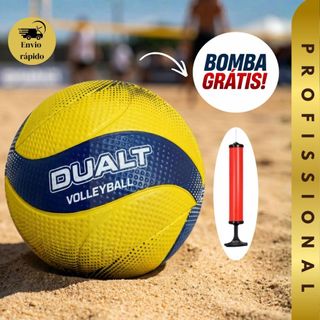 Bola de Volei Profissional + Bomba Para Encher Grátis Dualt Softmax Microfibra Para Quadra Areia Volleyball Premium