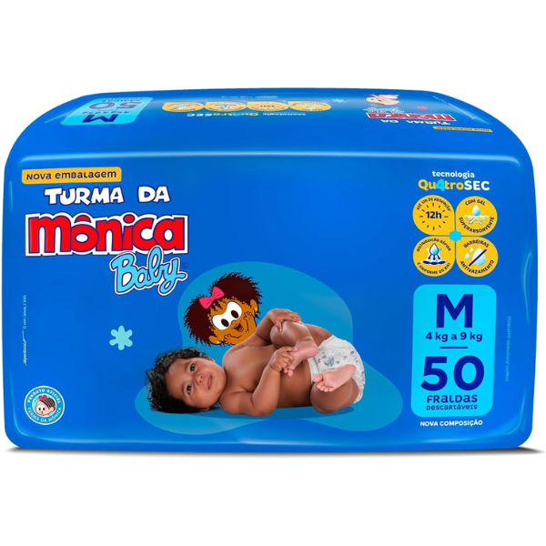 Fralda Turma da Monica Mega M 50UN - SOFTYS