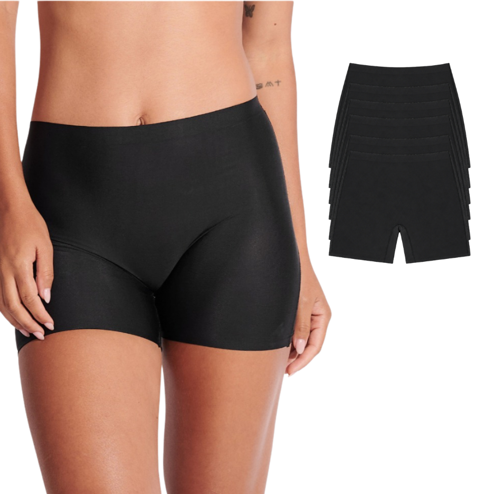 Kit com 6 Calcinhas Shorts Sem Costura Segunda Pele