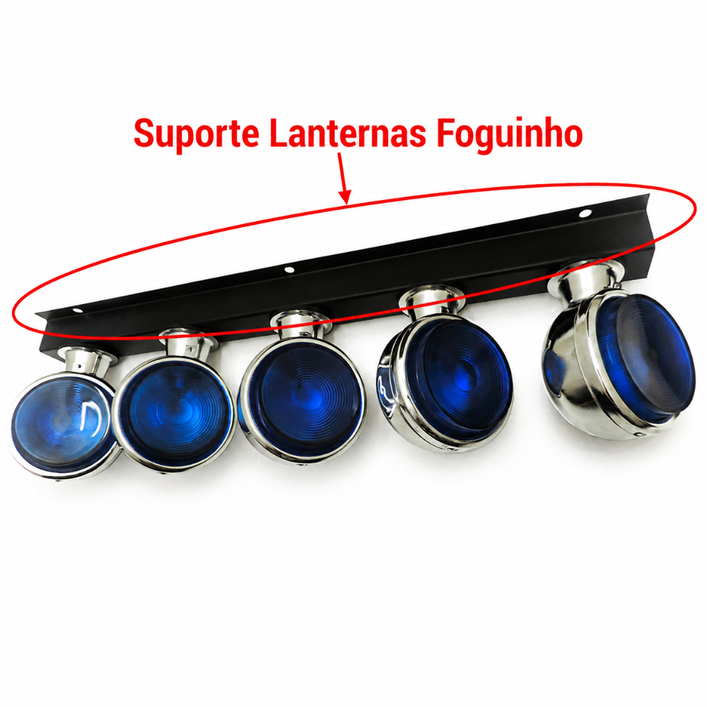 Suporte para Lanternas Foguinho Maria Preta ou Cromado 3, 4 ou 5 Lanternas Universal