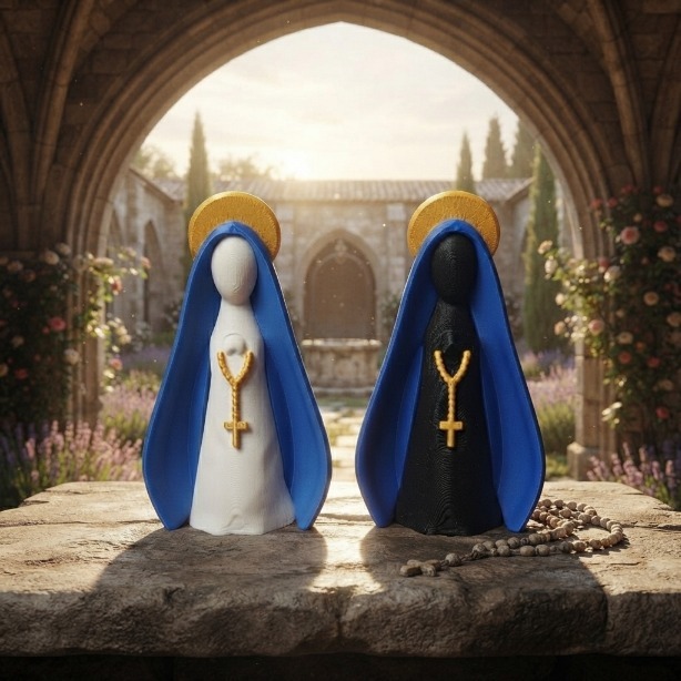 Estatua Nossa Senhora Aparecida impressao 3D Nossa Senhora gospel lembrancinha protetor presente criativo padroeira 13CM
