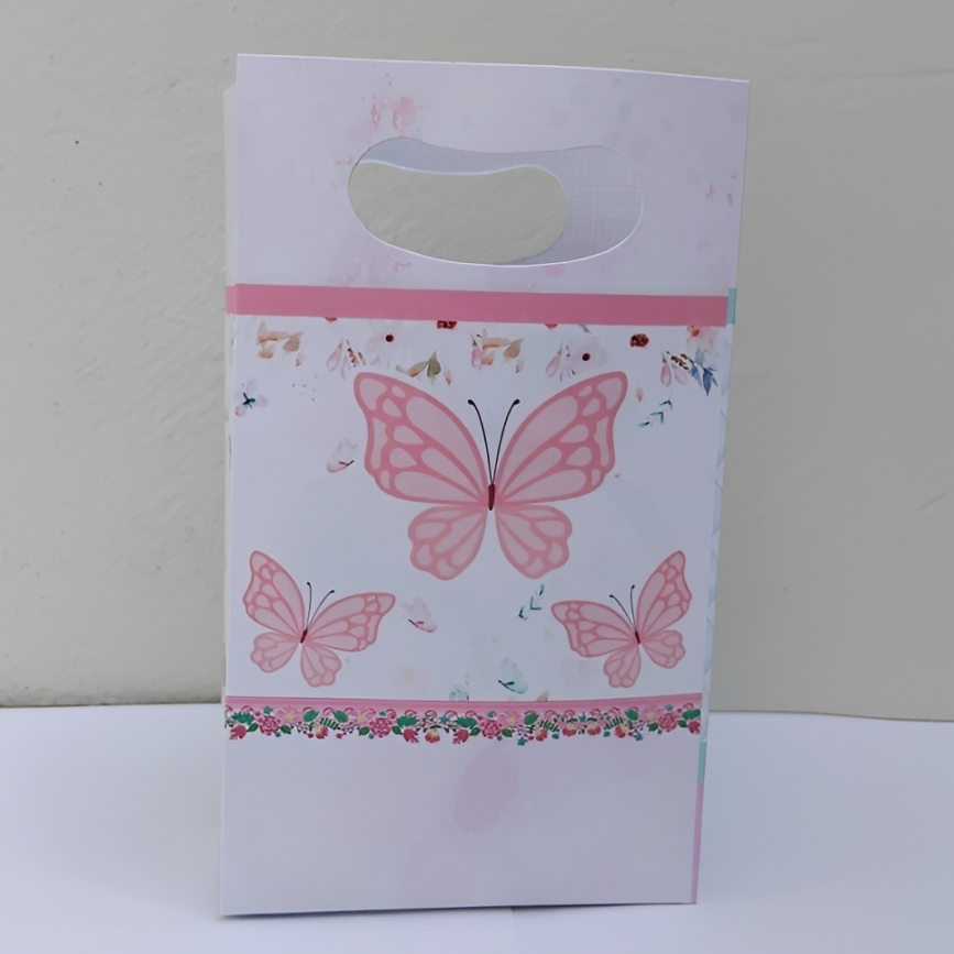 Sacolinha Surpresa Personalizada Borboleta Rosa Lembrancinha Festa Infantil