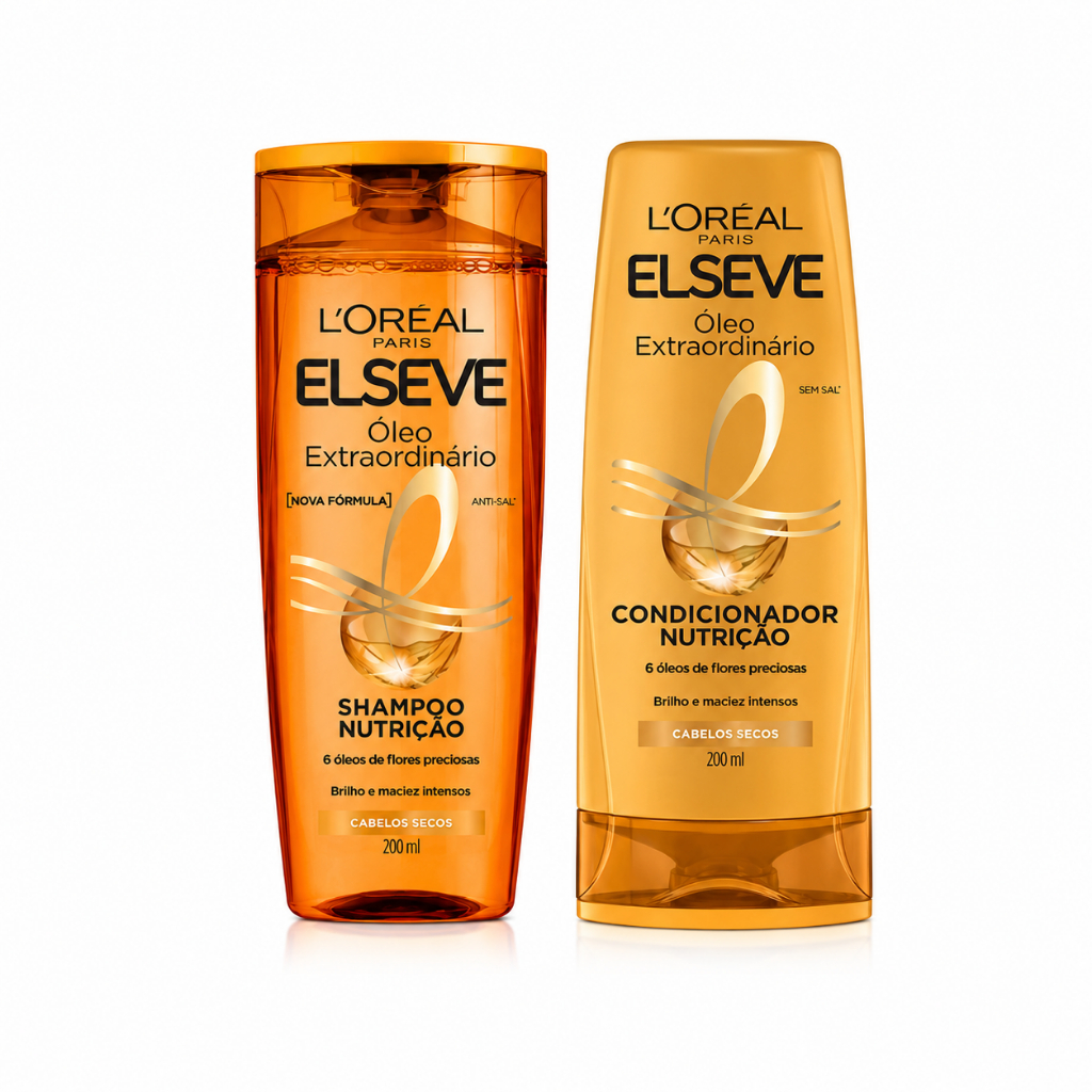 Kit Shampoo + Condicionador L'Oréal Elseve Óleo Extraordinário 200ml URB