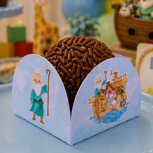 ARCA DE NÓE Kit Forminhas 4 Pétalas para Doces Festa Aniversário Docinhos Infantil
