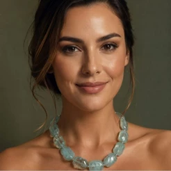 Colar choke Feminino de Resina mais Par de Brincos Elegante Lindo Acessórios