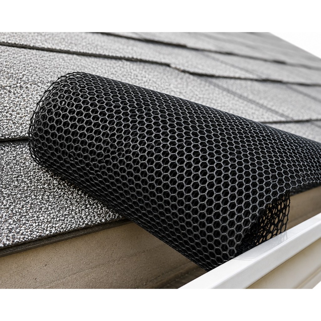 Tela Calha Telhado Ralo Plástico Grelha Jardim Passarinheira Proteção Ratos Folhas Marca Tegape 1.50 m x 50 cm Hexagonal