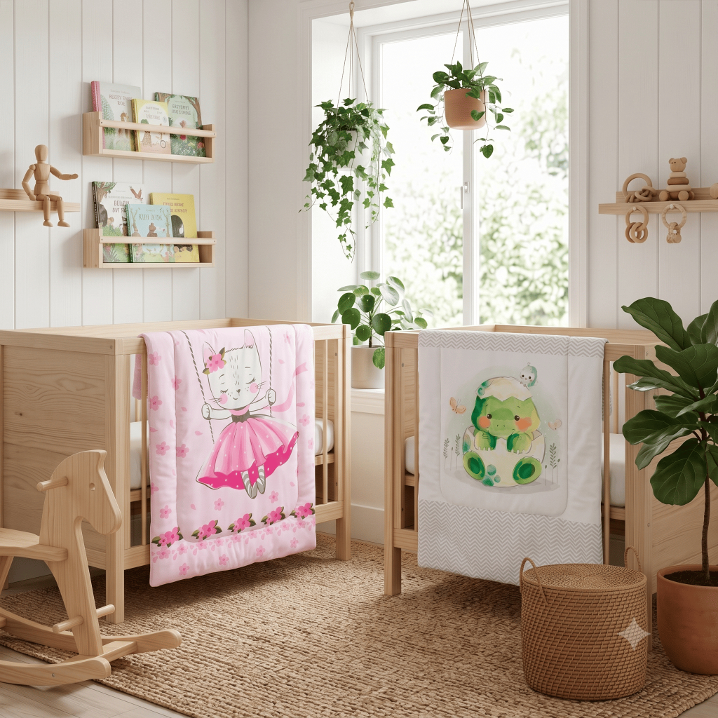 Edredom Berço Infantil Linha Pop 1,45x95cm Fofinho Antialérgico Conforto Enxoval Bebê Premium