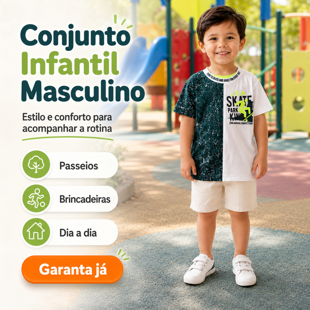 Camiseta Tematica Skate Verde Branco Infantil Confortavel Casual Algodao Manga Curta 3 4 Anos