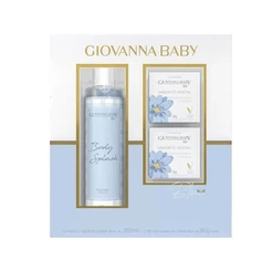Kit Desodorante Corporal Body Splash Giovanna Baby Blue 260ml + Sabonete em Barra Giovanna Baby Blue 2 Unidades 90g Cada