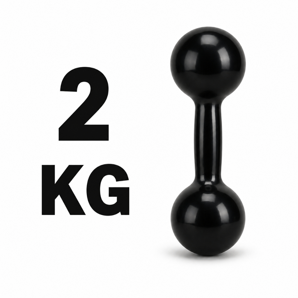 Halter 2 kg emborrachado Profissional Ferro Fundido 1 Unidade