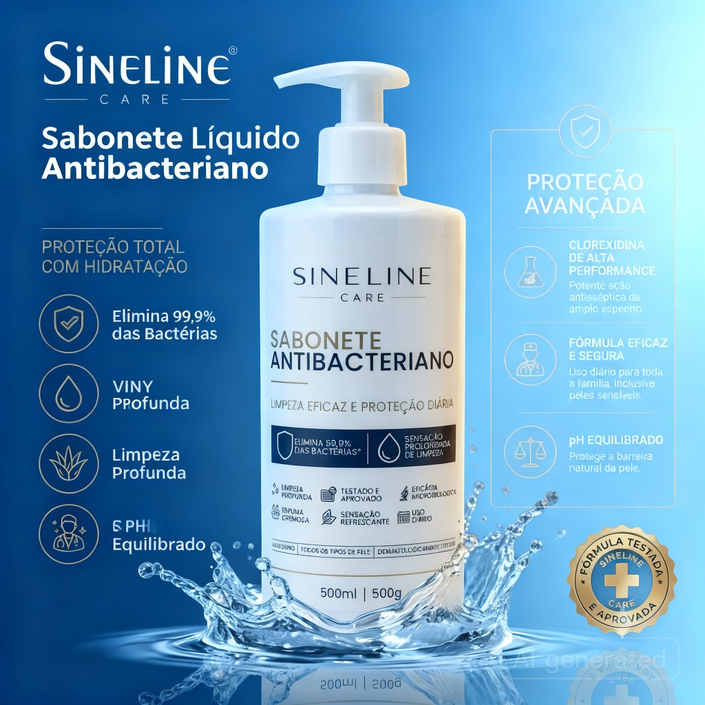 Sabonete Líquido Profissional 500ml Clorexidina e Arnica | Acabe com 99,9% das Bactérias