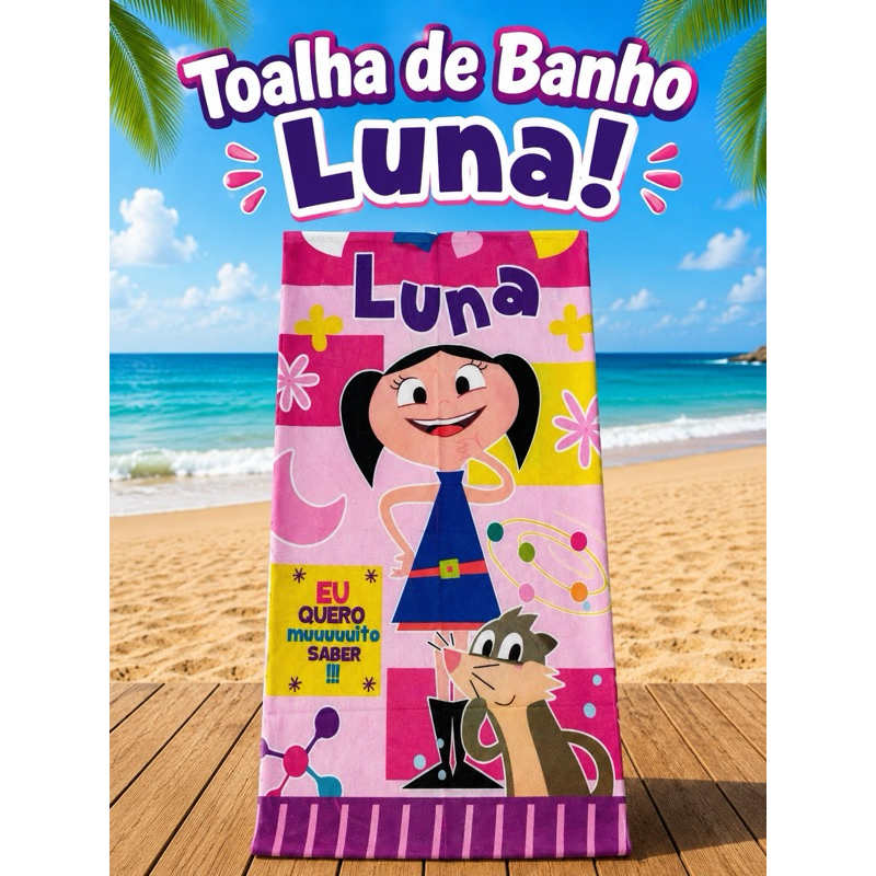 Toalha de Banho e Praia Estampadas Variadas Personagem Infantil Menino e Menina