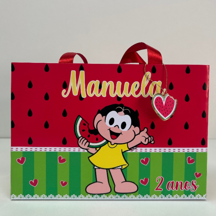 Sacolinha Personalizada  Magali Tam G - Lembrancinhas festa de aniversário - Fazemos em varios temas