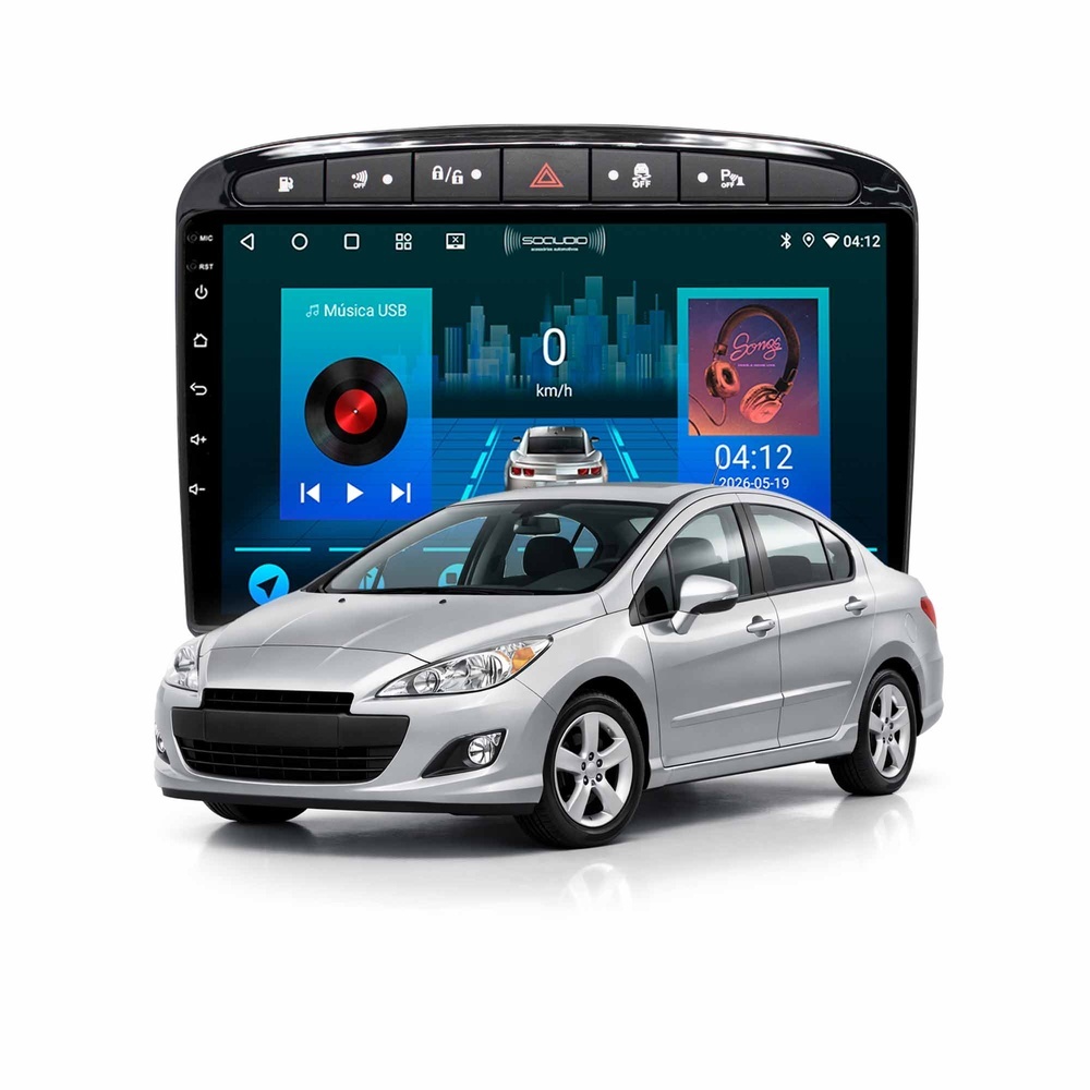 Multimídia Peugeot 308 408 Rcz 2+64gb Quadcore Carplay Android Gps Bluetooth 9p