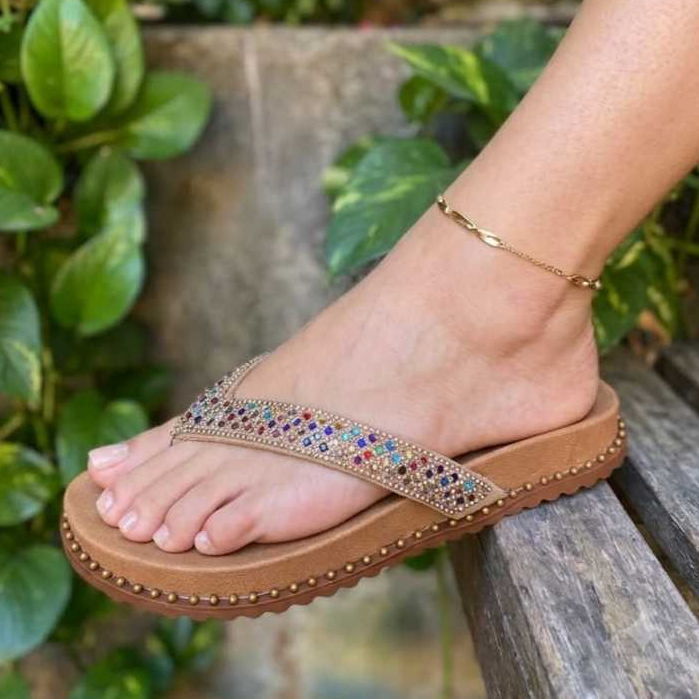 Sandalia Papete Confortavel Leve Dia a Dia Feminino