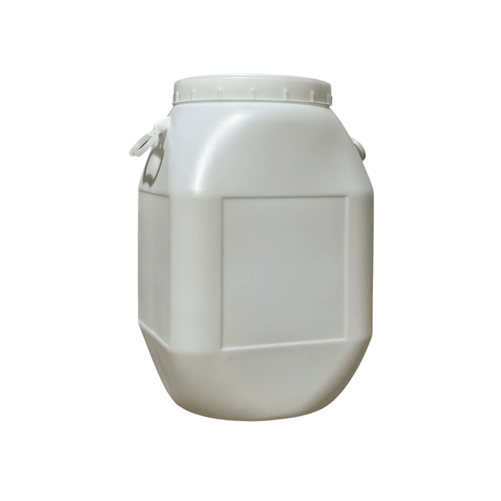 Bombona Branca Tambor Barril 50 Litros Tampa Dupla Boca Larga Duas alças reforçada Galão Água Óleo Ração Produto Limpeza