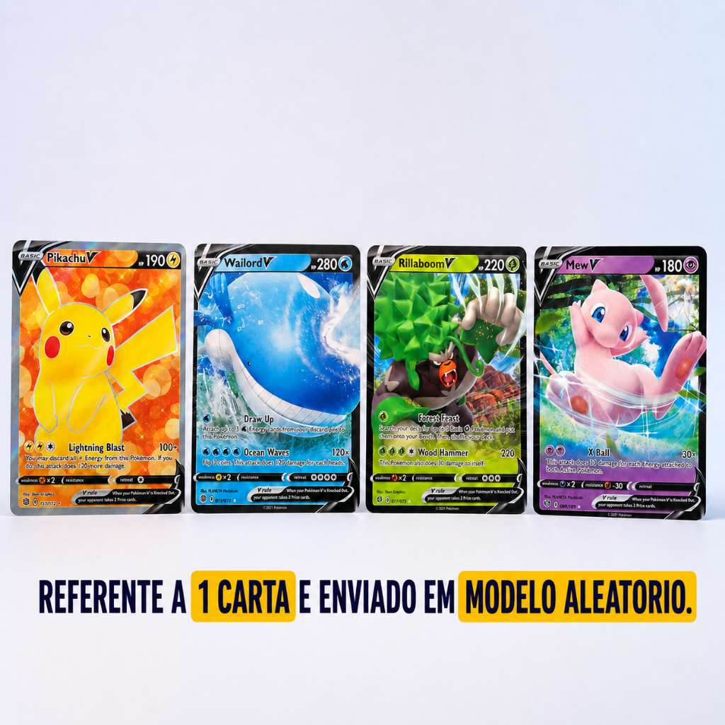 1 Unidade Carta Colecionavel Similar Pokemon