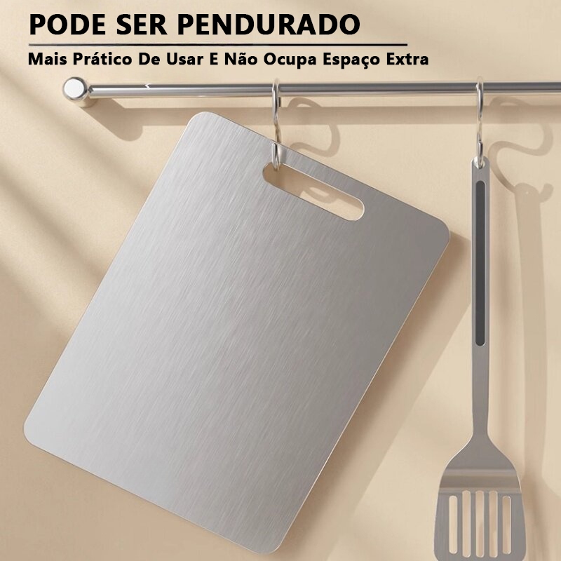 Tábua De Corte 304 Aço Inoxidável Antibacteriana À Prova De Mofo 25 cm tábua de cozinha