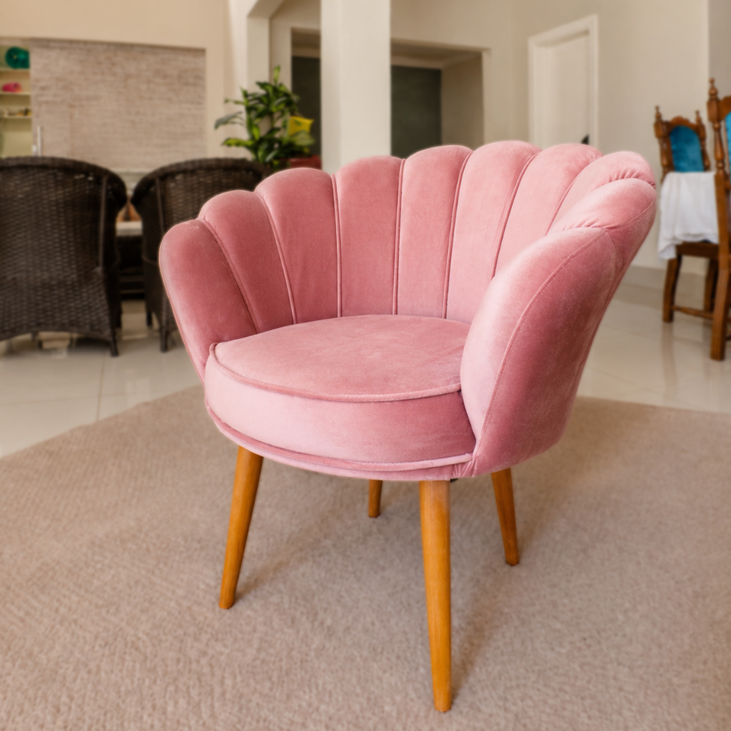 Poltrona Pétala Decorativa Veludo Premium Sala ou quarto