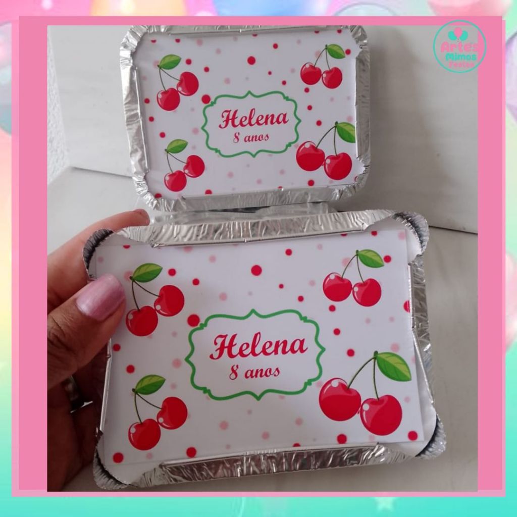 Marmita personalizada Cerejinha  / personalizados  Cereja/ kit marmita / lembrancinhas de aniversário / marmitinha